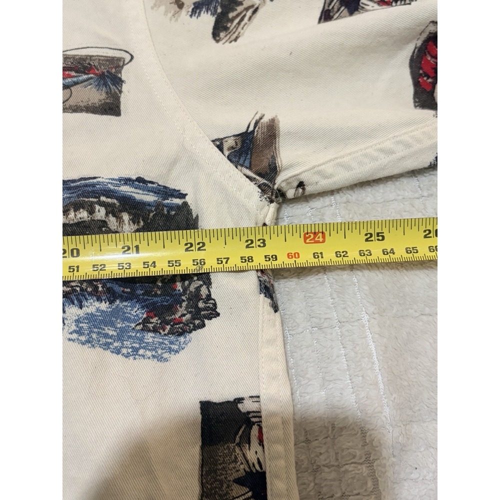Vintage Woolrich Large Camp Shirt Button Up Short Sleeve‎ Nature Graphic Print - Picture 7 of 7